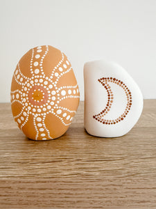 Sun + Moon Mini Vessel Set - Mustard/White