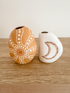 Sun + Moon Mini Vessel Set - Mustard/White