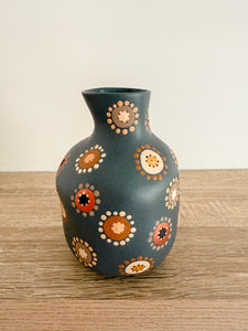 Wildflowers Bottle Vessel - Charcoal