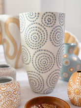 Load image into Gallery viewer, Waterholes Vessel - Tall - White/Soft Blues
